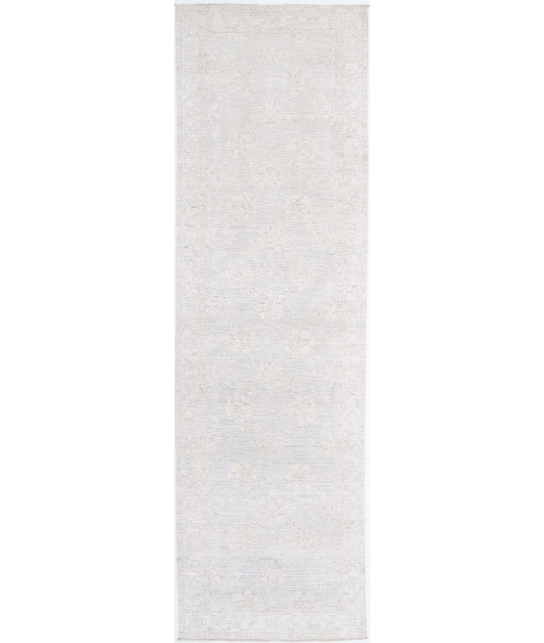 Serenity 3'11'' X 14'2'' Hand-Knotted Wool Rug 3'11'' x 14'2'' (118 X 425) / Grey / Ivory