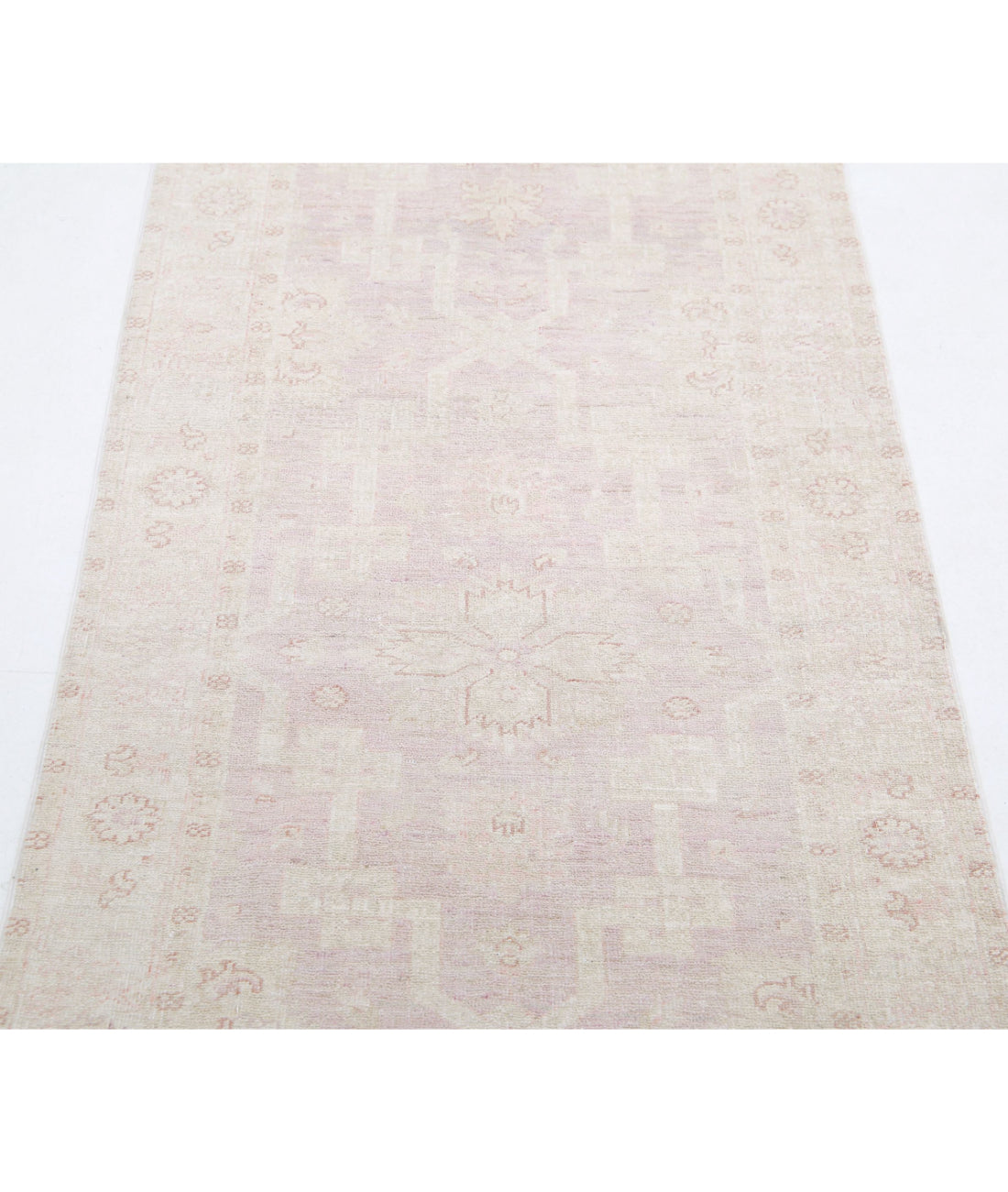 Serenity 2'6'' X 8'11'' Hand-Knotted Wool Rug 2'6'' x 8'11'' (75 X 268) / Pink / Ivory