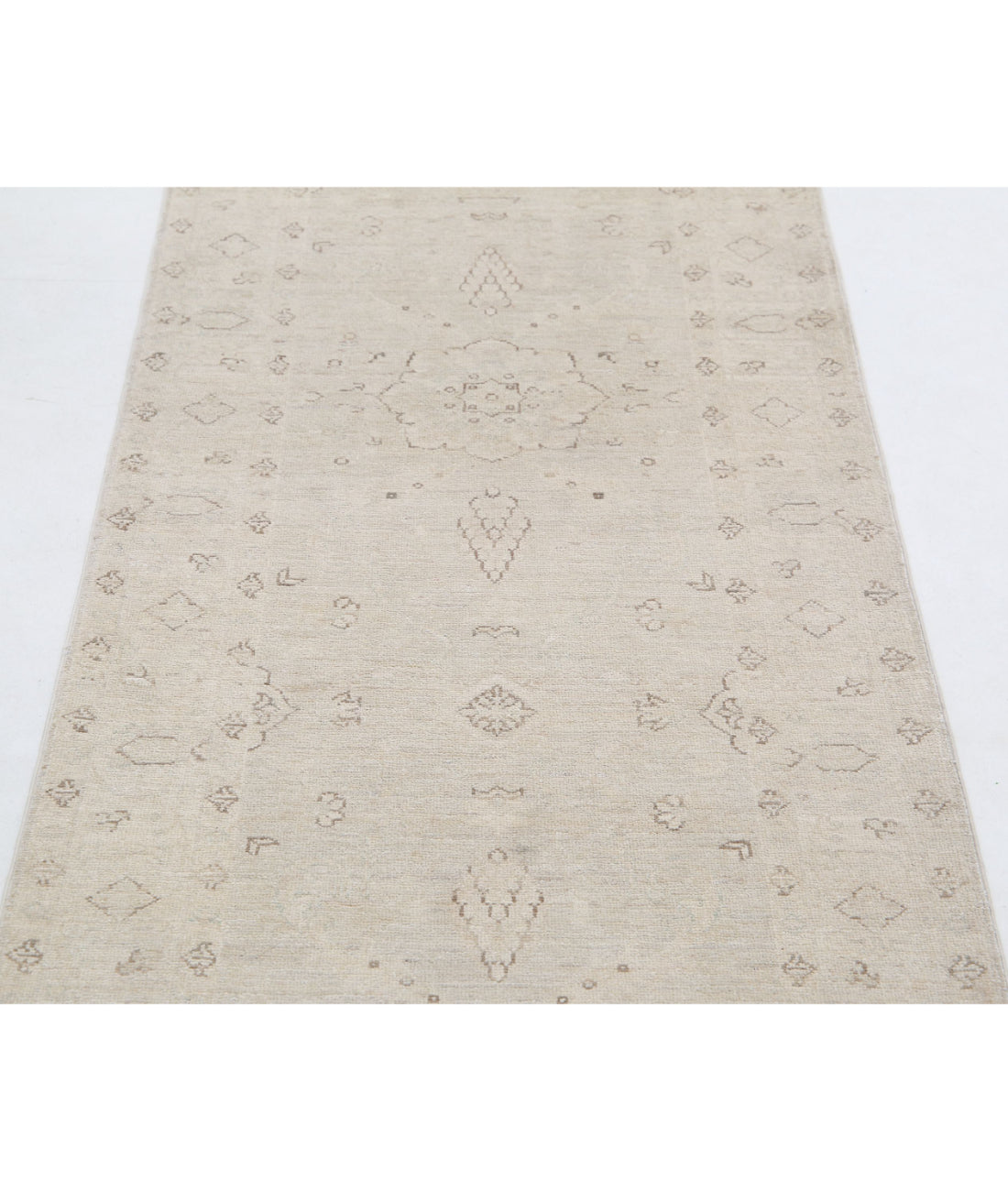 Serenity 2'7'' X 10'7'' Hand-Knotted Wool Rug 2'7'' x 10'7'' (78 X 318) / Ivory / Brown