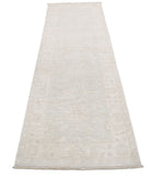 Serenity 2'7'' X 8'5'' Hand-Knotted Wool Rug 2'7'' x 8'5'' (78 X 253) / Grey / Ivory