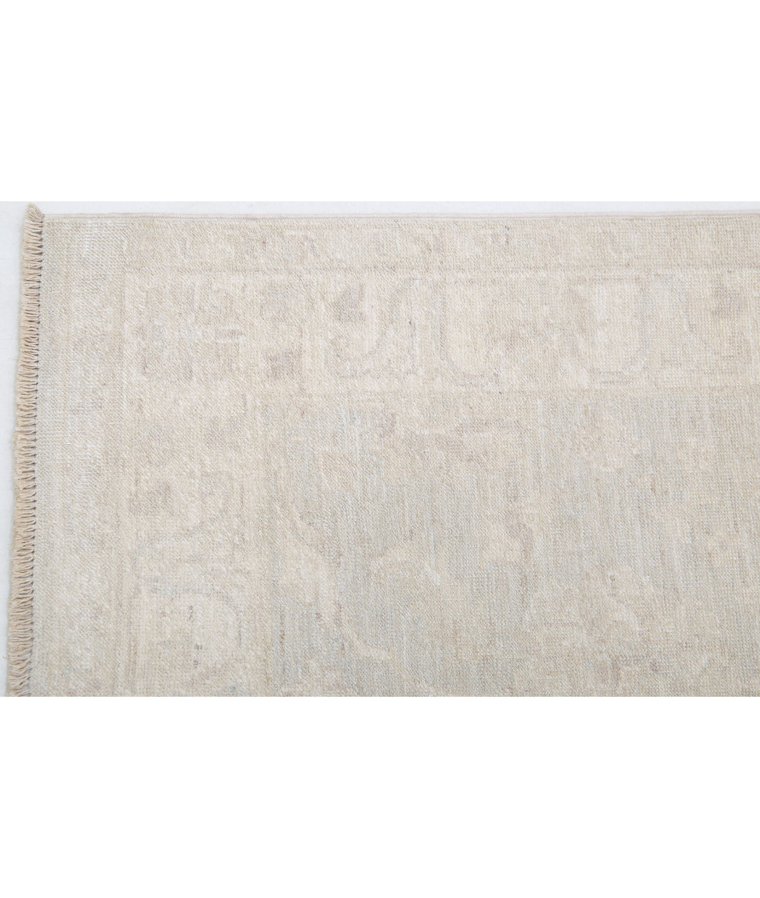 Serenity 2'7'' X 8'5'' Hand-Knotted Wool Rug 2'7'' x 8'5'' (78 X 253) / Grey / Ivory