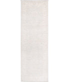 Serenity 2'7'' X 8'5'' Hand-Knotted Wool Rug 2'7'' x 8'5'' (78 X 253) / Grey / Ivory