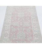 Serenity 2'6'' X 8'5'' Hand-Knotted Wool Rug 2'6'' x 8'5'' (75 X 253) / Pink / Ivory