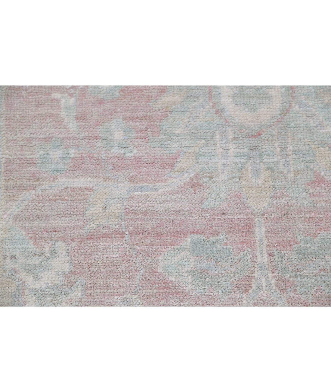 Serenity 2'6'' X 8'5'' Hand-Knotted Wool Rug 2'6'' x 8'5'' (75 X 253) / Pink / Ivory