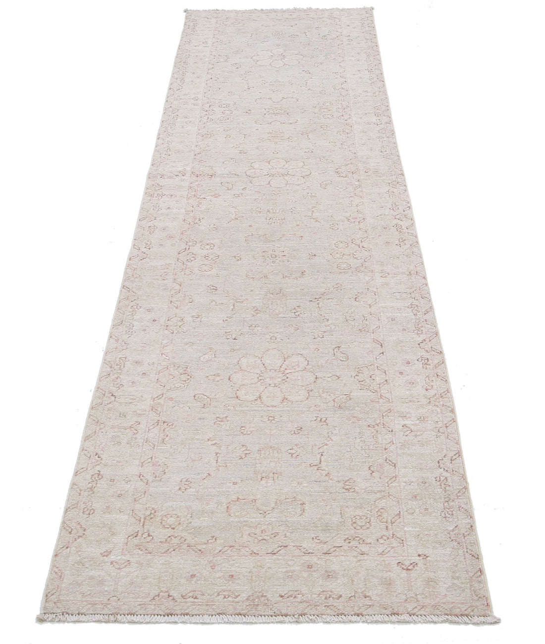 Serenity 2'6'' X 10'1'' Hand-Knotted Wool Rug 2'6'' x 10'1'' (75 X 303) / Grey / Ivory