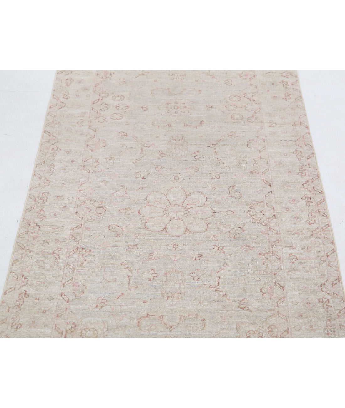 Serenity 2'6'' X 10'1'' Hand-Knotted Wool Rug 2'6'' x 10'1'' (75 X 303) / Grey / Ivory