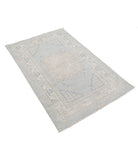 Serenity 3'0'' X 4'8'' Hand-Knotted Wool Rug 3'0'' x 4'8'' (90 X 140) / Blue / Ivory