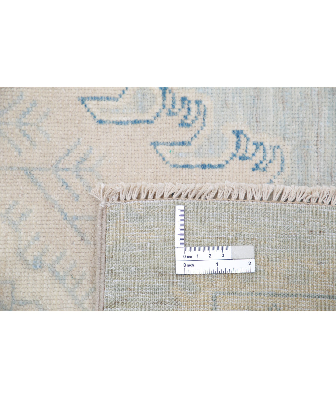 Serenity 3'0'' X 4'8'' Hand-Knotted Wool Rug 3'0'' x 4'8'' (90 X 140) / Blue / Ivory