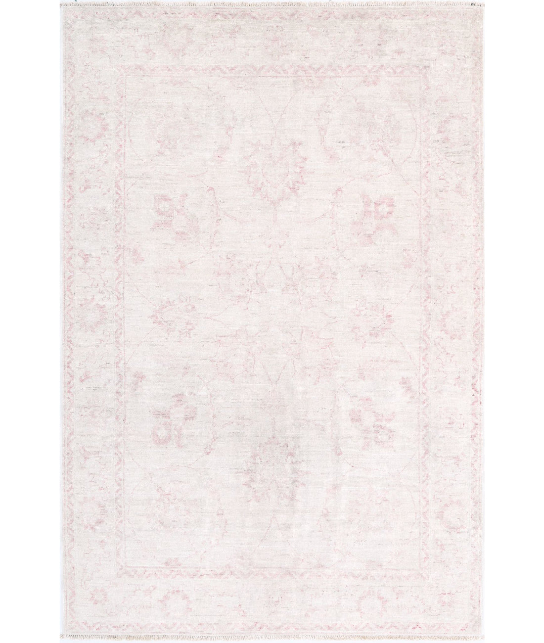 Serenity 3'10'' X 5'9'' Hand-Knotted Wool Rug 3'10'' x 5'9'' (115 X 173) / Ivory / Pink