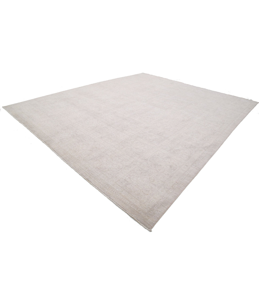 Serenity 12'1'' X 14'6'' Hand-Knotted Wool-Silk Rug 12'1'' x 14'6'' (363 X 435) / Taupe / Ivory