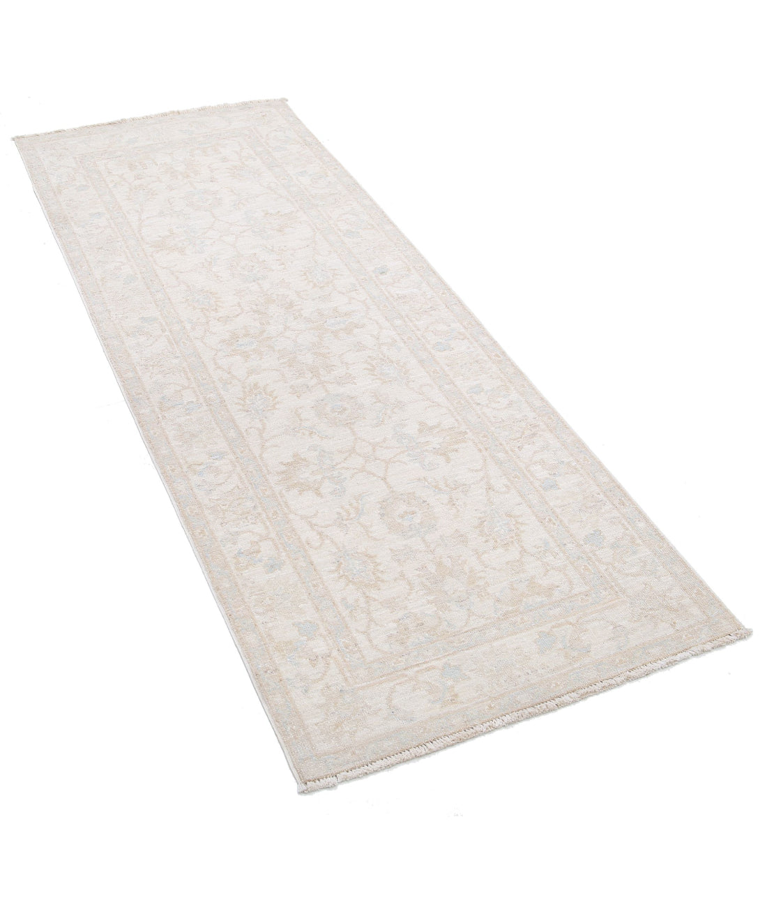 Serenity 2'5'' X 6'4'' Hand-Knotted Wool Rug 2'5'' x 6'4'' (73 X 190) / Ivory / Taupe