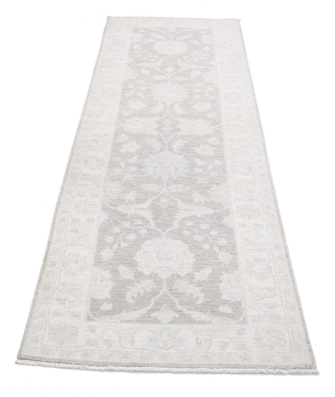 Serenity 2'8'' X 8'0'' Hand-Knotted Wool Rug 2'8'' x 8'0'' (80 X 240) / Brown / Ivory