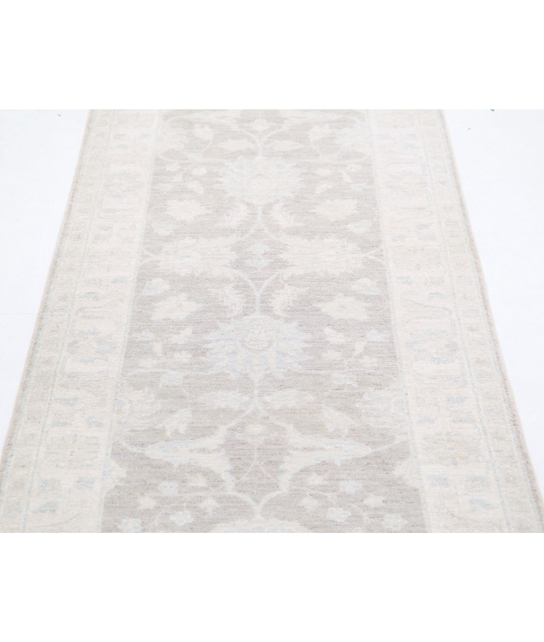 Serenity 2'8'' X 8'0'' Hand-Knotted Wool Rug 2'8'' x 8'0'' (80 X 240) / Brown / Ivory