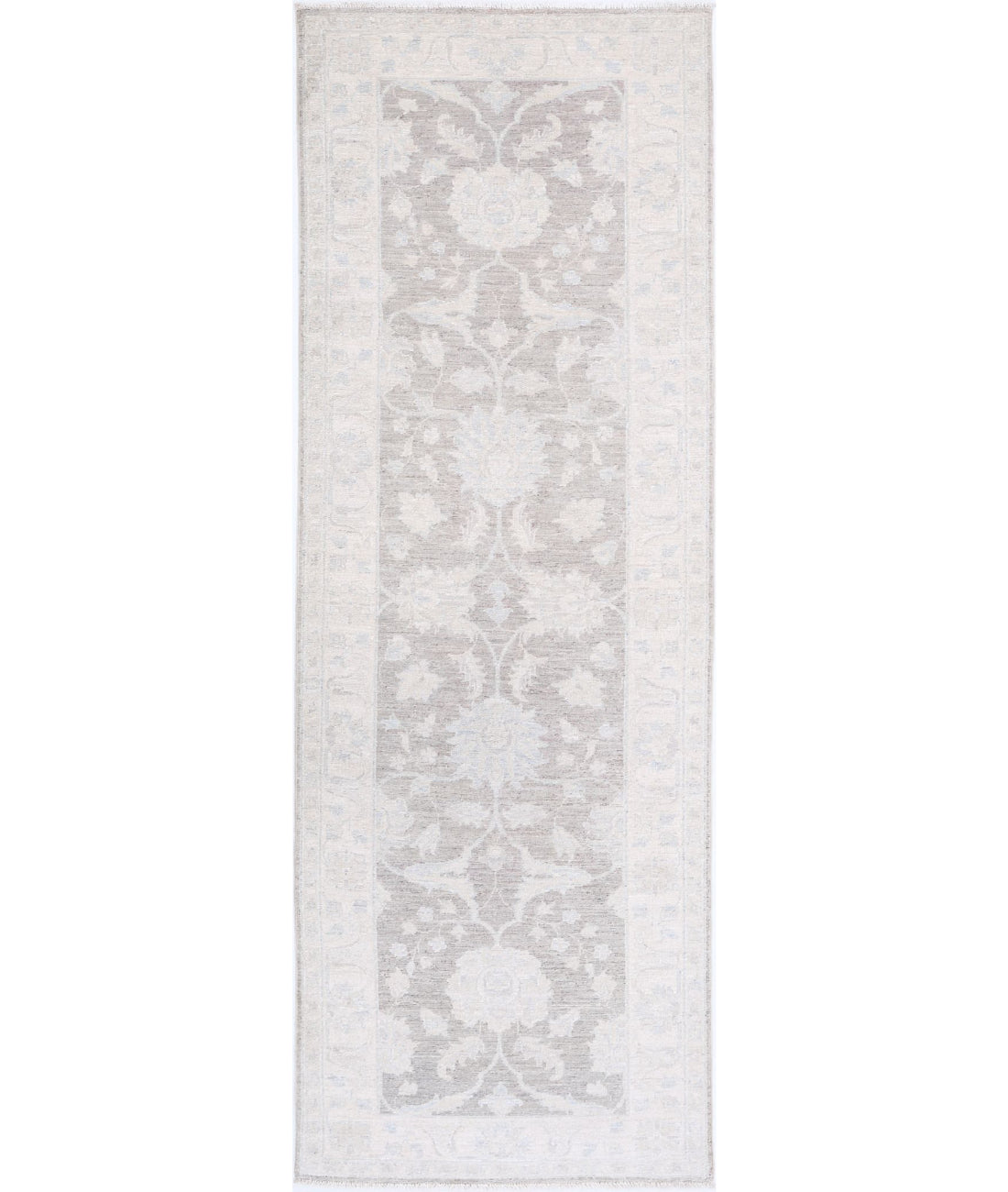 Serenity 2'8'' X 8'0'' Hand-Knotted Wool Rug 2'8'' x 8'0'' (80 X 240) / Brown / Ivory