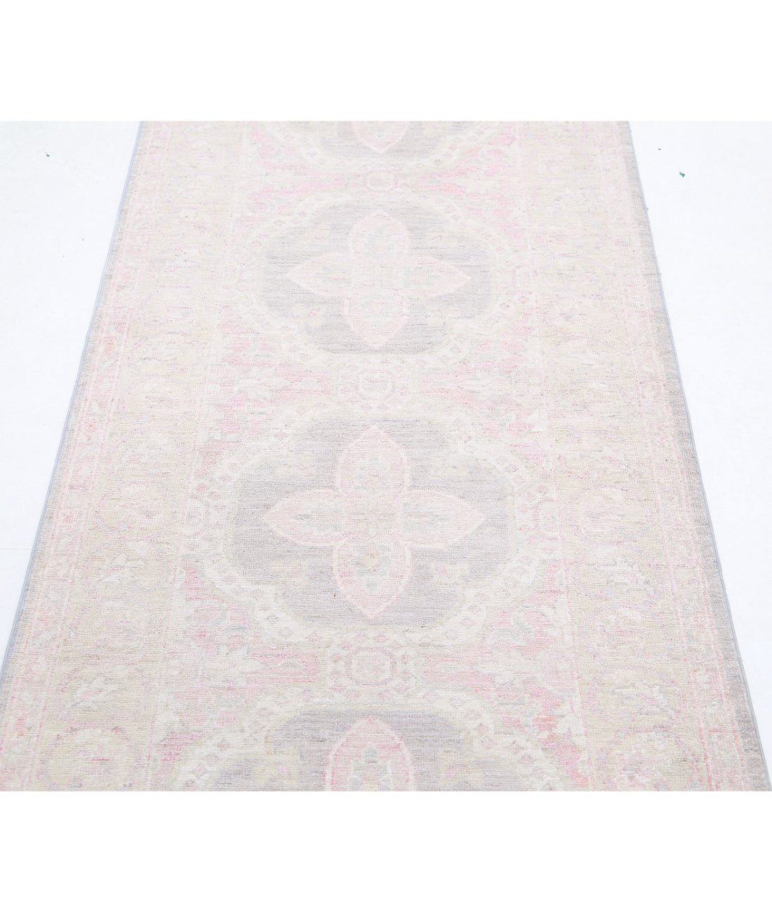 Serenity 2'7'' X 9'9'' Hand-Knotted Wool Rug 2'7'' x 9'9'' (78 X 293) / Grey / Ivory