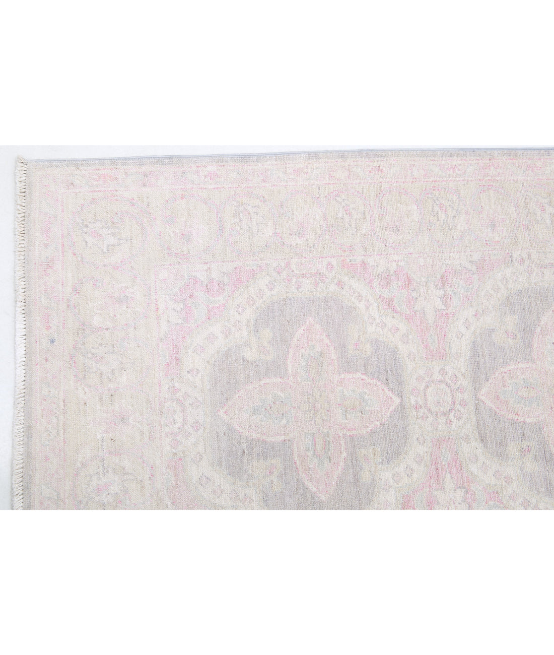 Serenity 2'7'' X 9'9'' Hand-Knotted Wool Rug 2'7'' x 9'9'' (78 X 293) / Grey / Ivory