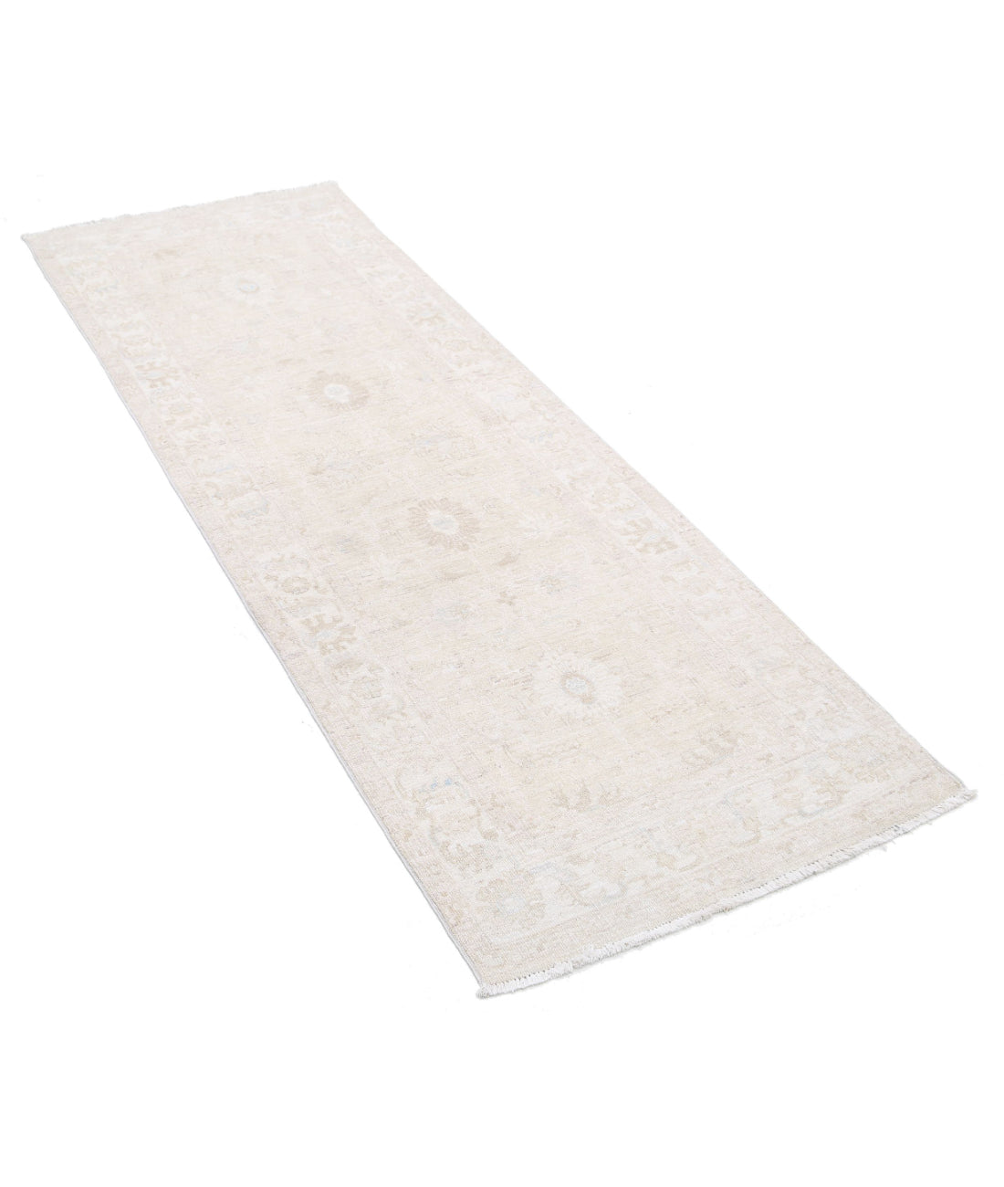 Serenity 2'4'' X 6'7'' Hand-Knotted Wool Rug 2'4'' x 6'7'' (70 X 198) / Taupe / Ivory