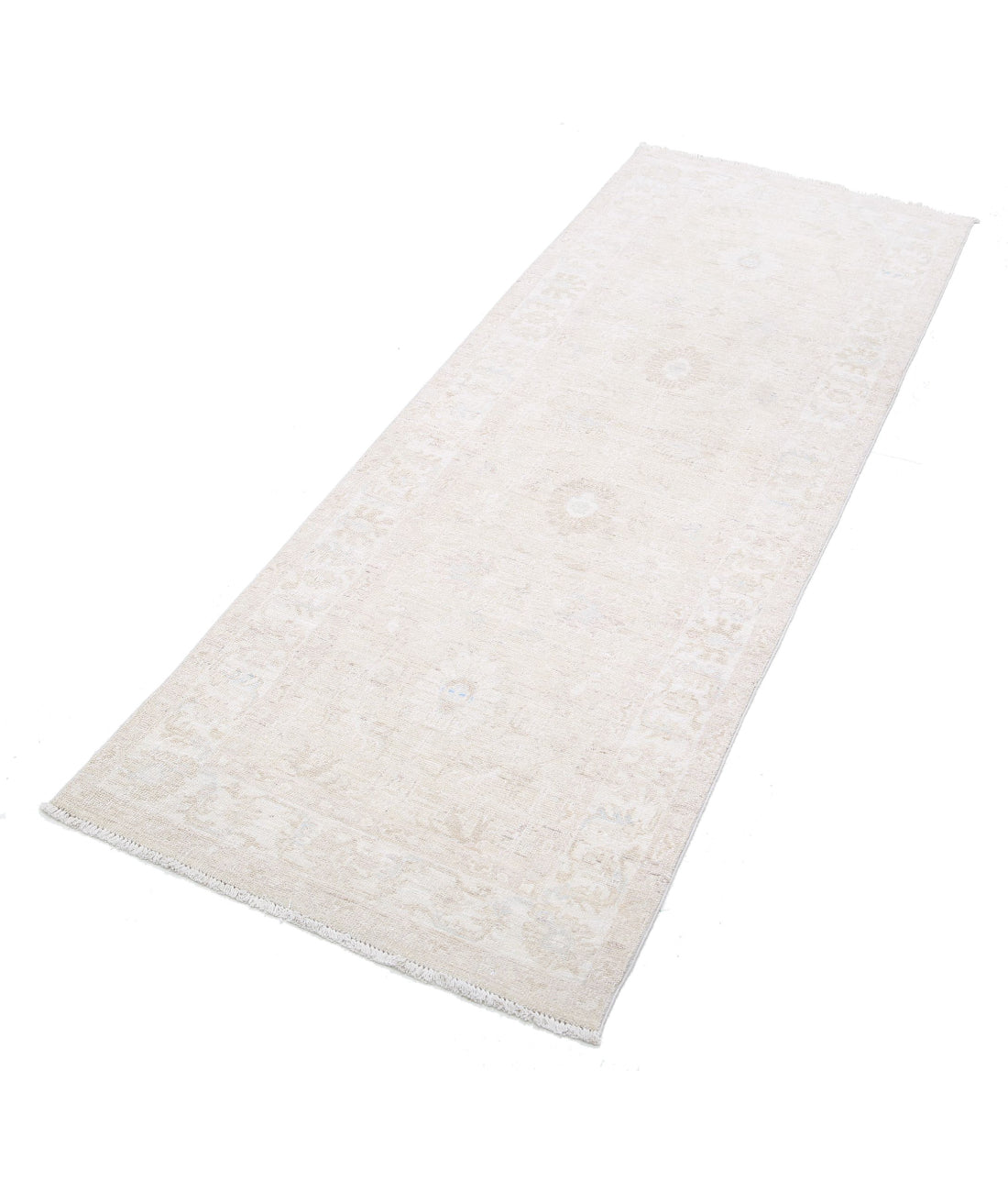 Serenity 2'4'' X 6'7'' Hand-Knotted Wool Rug 2'4'' x 6'7'' (70 X 198) / Taupe / Ivory