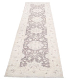 Serenity 2'8'' X 9'5'' Hand-Knotted Wool Rug 2'8'' x 9'5'' (80 X 283) / Brown / Ivory