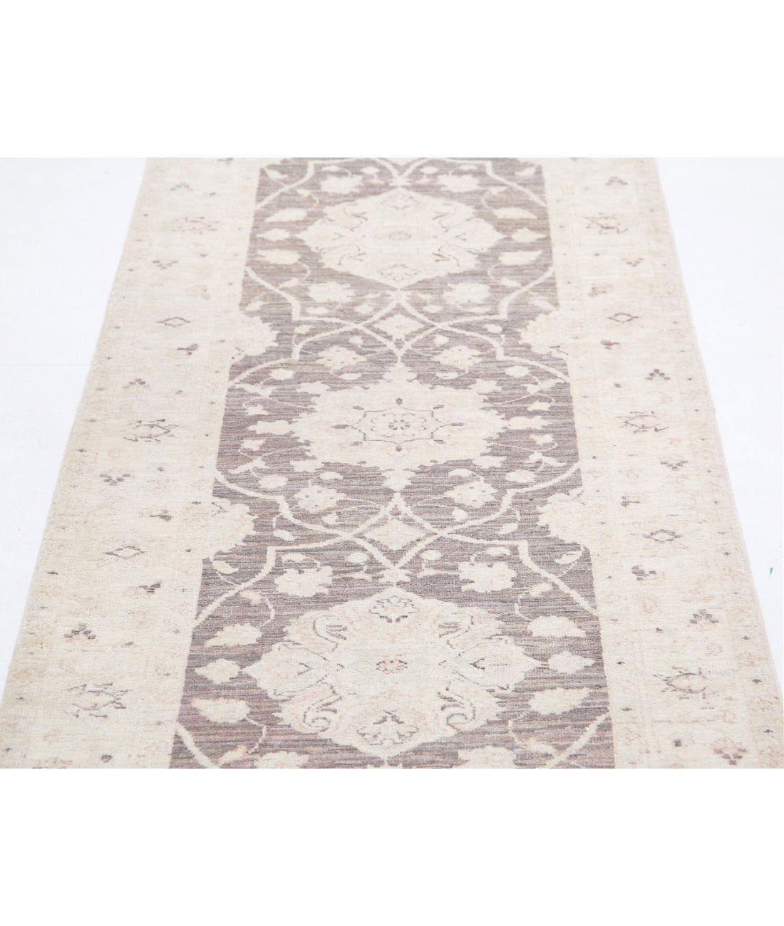 Serenity 2'8'' X 9'5'' Hand-Knotted Wool Rug 2'8'' x 9'5'' (80 X 283) / Brown / Ivory