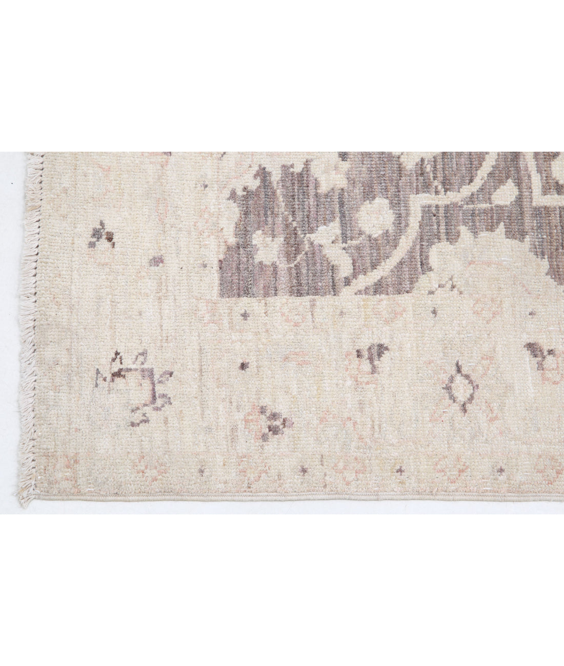 Serenity 2'8'' X 9'5'' Hand-Knotted Wool Rug 2'8'' x 9'5'' (80 X 283) / Brown / Ivory