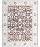 Serenity 8'11'' X 11'8'' Hand-Knotted Wool Rug 8'11'' x 11'8'' (268 X 350) / Brown / Ivory