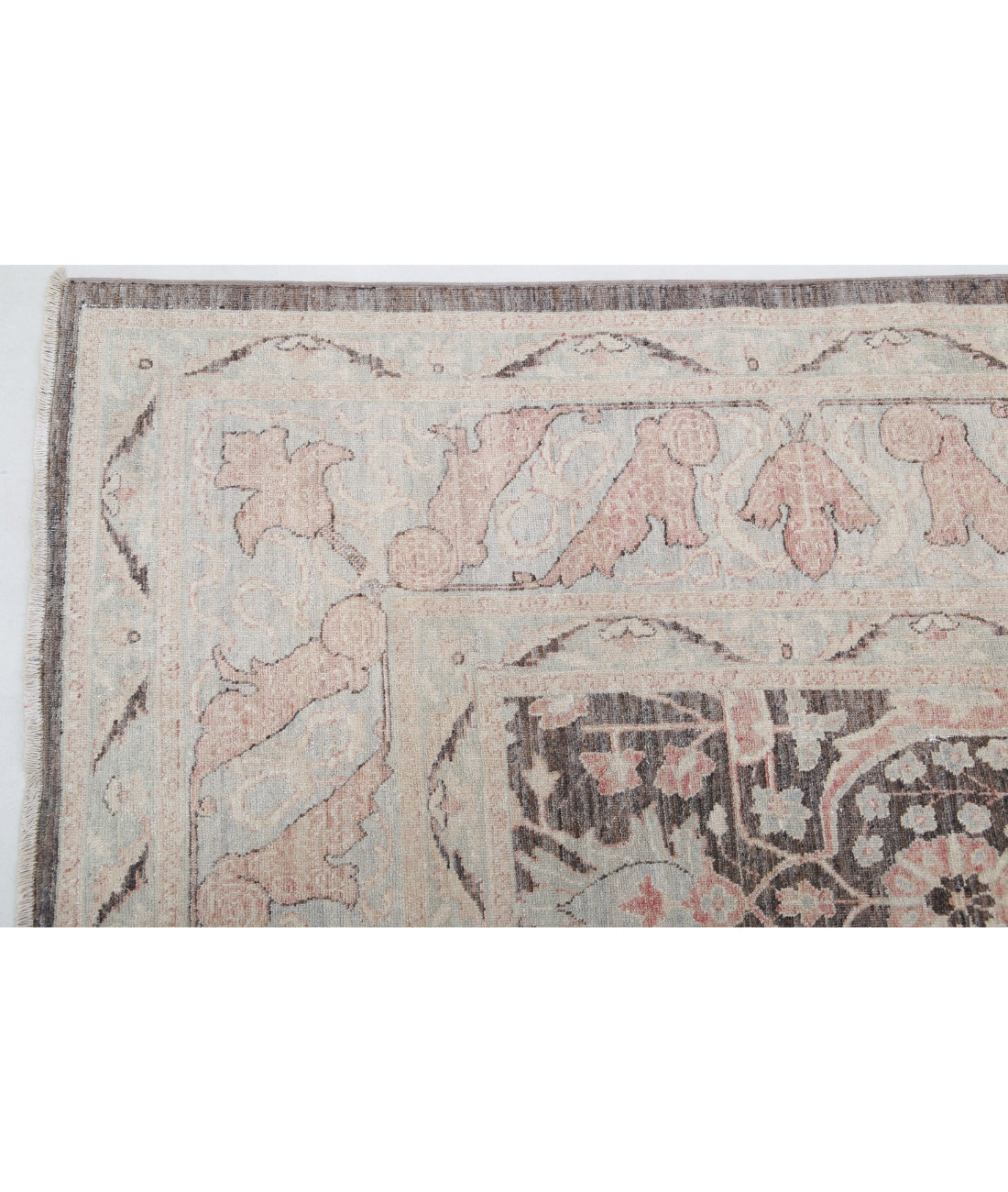 Serenity 8'8'' X 11'5'' Hand-Knotted Wool Rug 8'8'' x 11'5'' (260 X 343) / Taupe / Ivory