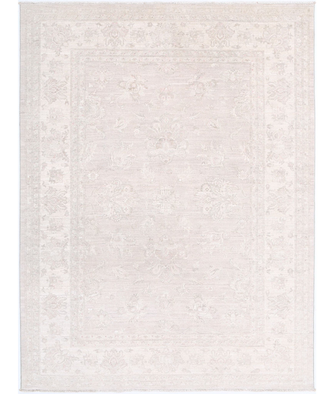 Serenity 5'7'' X 7'8'' Hand-Knotted Wool Rug 5'7'' x 7'8'' (168 X 230) / Grey / Ivory