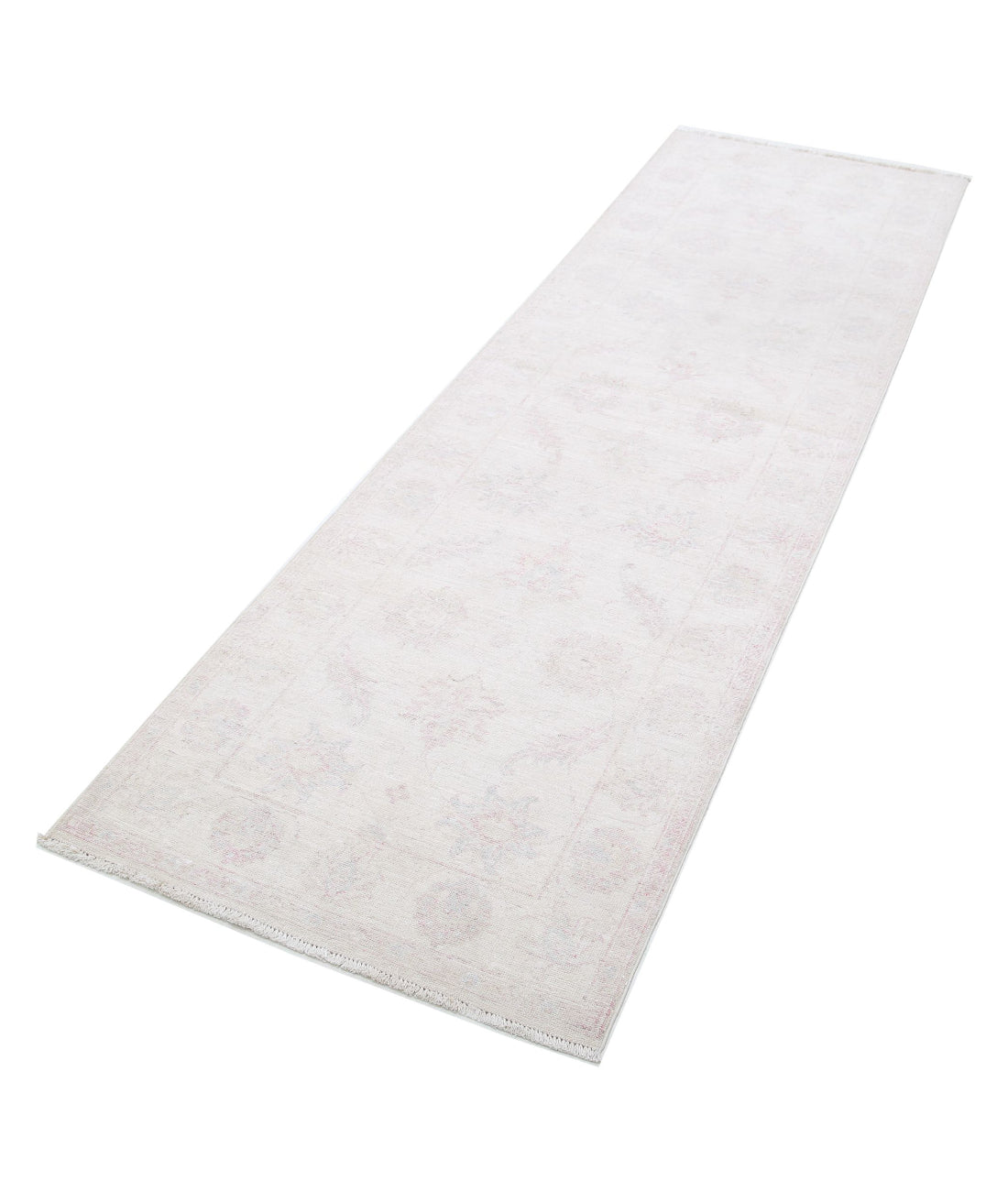 Serenity 2'7'' X 8'7'' Hand-Knotted Wool Rug 2'7'' x 8'7'' (78 X 258) / Ivory / Pink