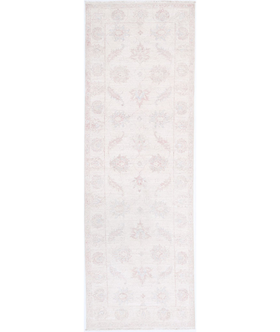 Serenity 2'7'' X 8'7'' Hand-Knotted Wool Rug 2'7'' x 8'7'' (78 X 258) / Ivory / Pink