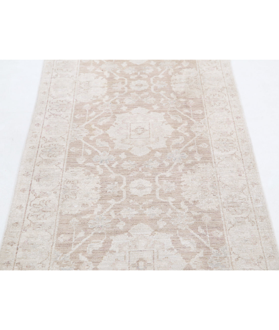 Serenity 2'7'' X 10'0'' Hand-Knotted Wool Rug 2'7'' x 10'0'' (78 X 300) / Brown / Ivory