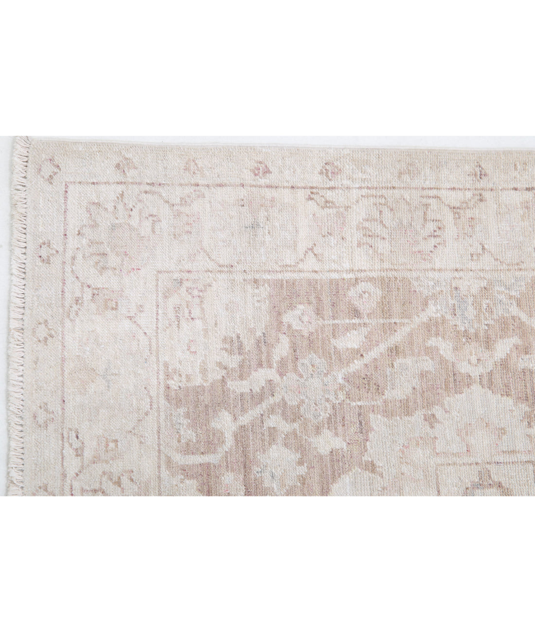 Serenity 2'7'' X 10'0'' Hand-Knotted Wool Rug 2'7'' x 10'0'' (78 X 300) / Brown / Ivory