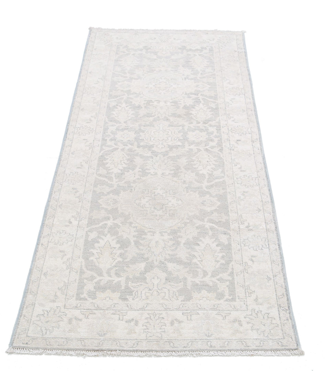 Serenity 2'6'' X 5'11'' Hand-Knotted Wool Rug 2'6'' x 5'11'' (75 X 178) / Grey / Ivory