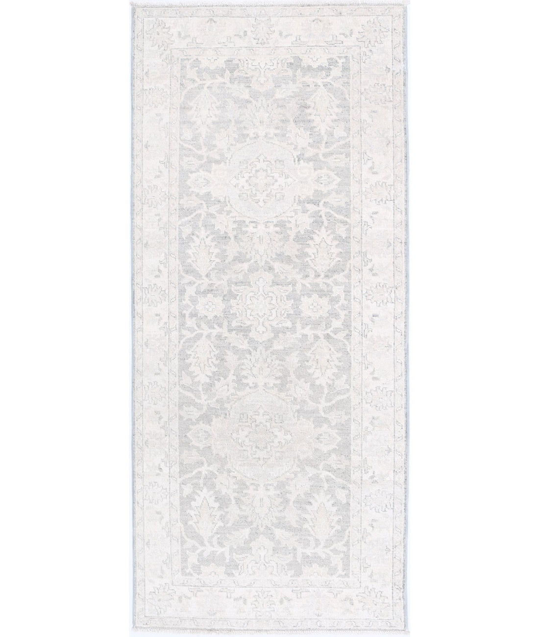 Serenity 2'6'' X 5'11'' Hand-Knotted Wool Rug 2'6'' x 5'11'' (75 X 178) / Grey / Ivory