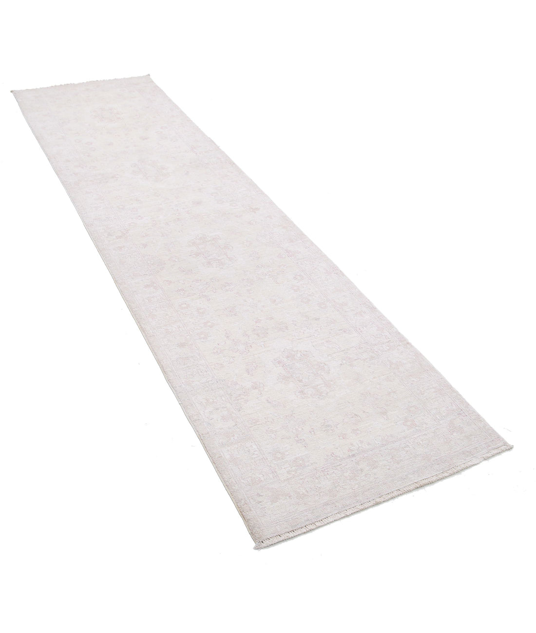 Serenity 2'5'' X 9'8'' Hand-Knotted Wool Rug 2'5'' x 9'8'' (73 X 290) / Ivory / Pink