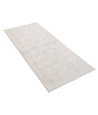 Serenity 2'7'' X 5'7'' Hand-Knotted Wool Rug 2'7'' x 5'7'' (78 X 168) / Ivory / Blue