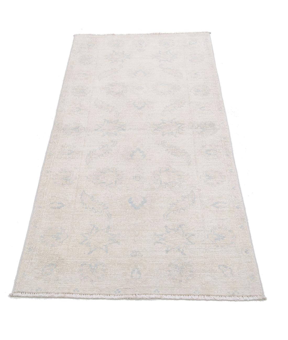 Serenity 2'7'' X 5'7'' Hand-Knotted Wool Rug 2'7'' x 5'7'' (78 X 168) / Ivory / Blue