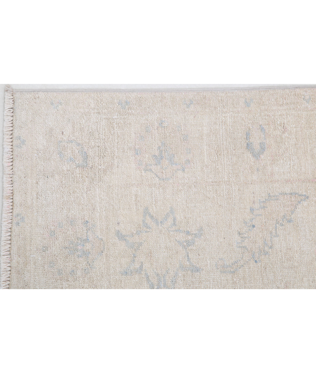 Serenity 2'7'' X 5'7'' Hand-Knotted Wool Rug 2'7'' x 5'7'' (78 X 168) / Ivory / Blue