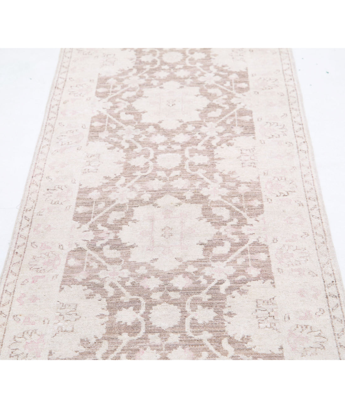 Serenity 2'7'' X 10'4'' Hand-Knotted Wool Rug 2'7'' x 10'4'' (78 X 310) / Brown / Ivory