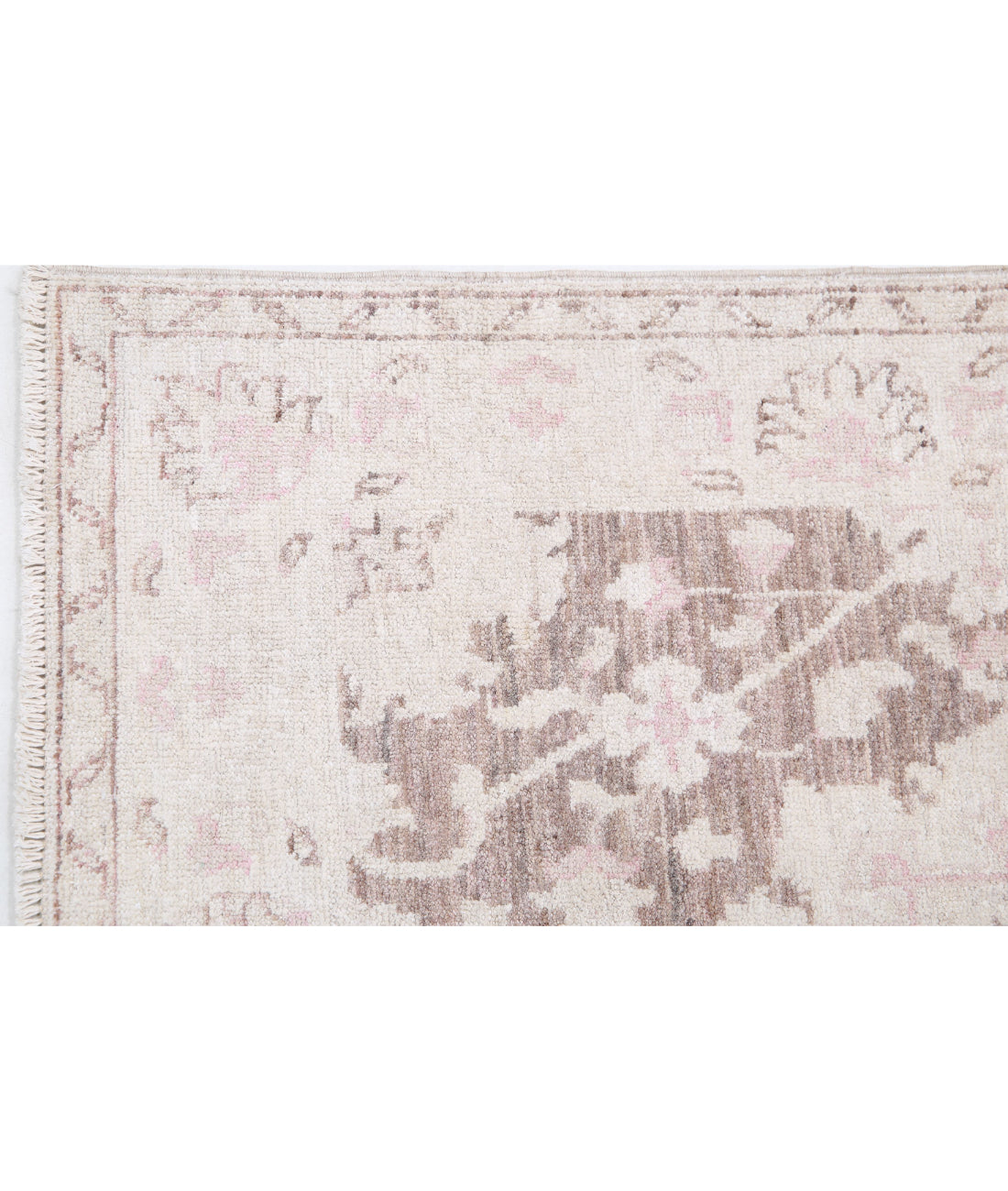 Serenity 2'7'' X 10'4'' Hand-Knotted Wool Rug 2'7'' x 10'4'' (78 X 310) / Brown / Ivory