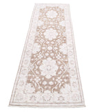 Serenity 2'4'' X 7'10'' Hand-Knotted Wool Rug 2'4'' x 7'10'' (70 X 235) / Brown / Ivory