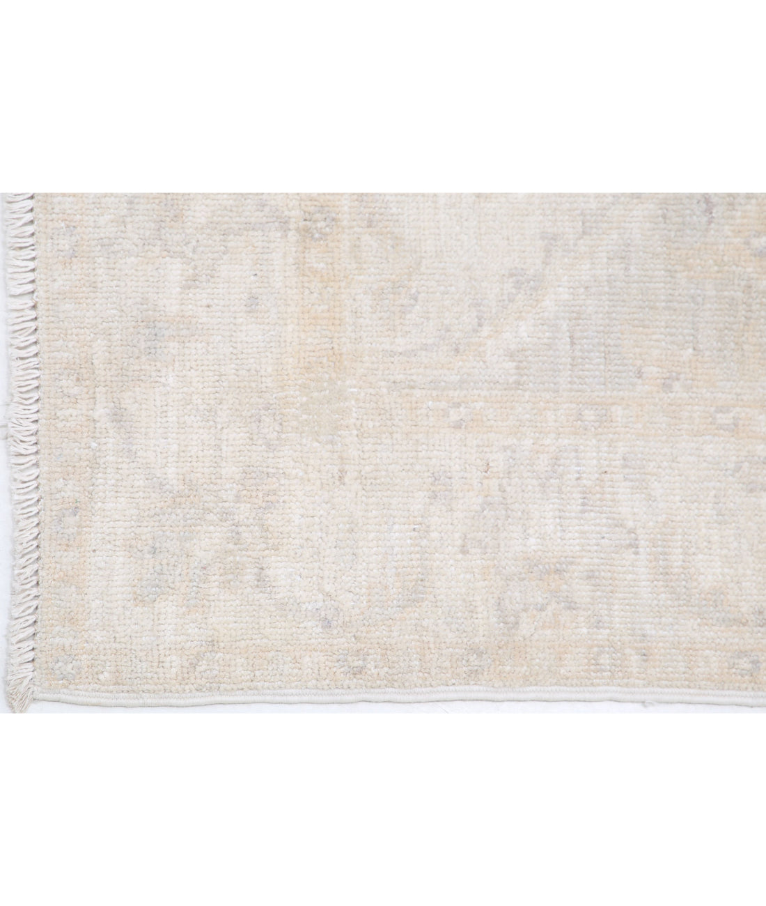 Serenity 2'9'' X 6'4'' Hand-Knotted Wool Rug 2'9'' x 6'4'' (83 X 190) / Grey / Ivory