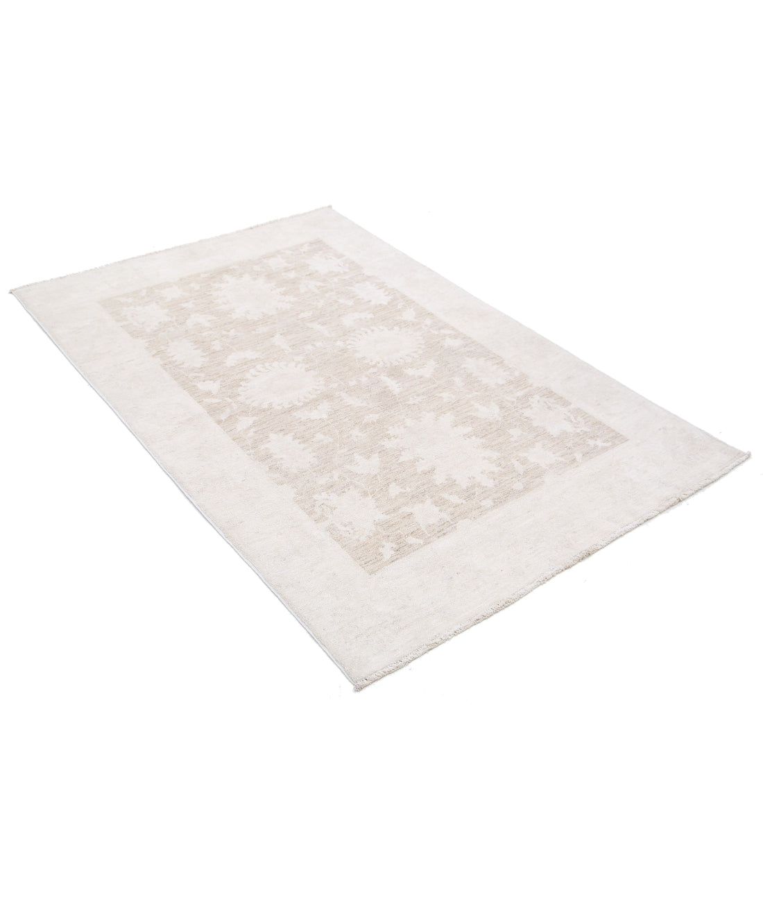 Serenity 3'10'' X 5'10'' Hand-Knotted Wool Rug 3'10'' x 5'10'' (115 X 175) / Brown / Ivory