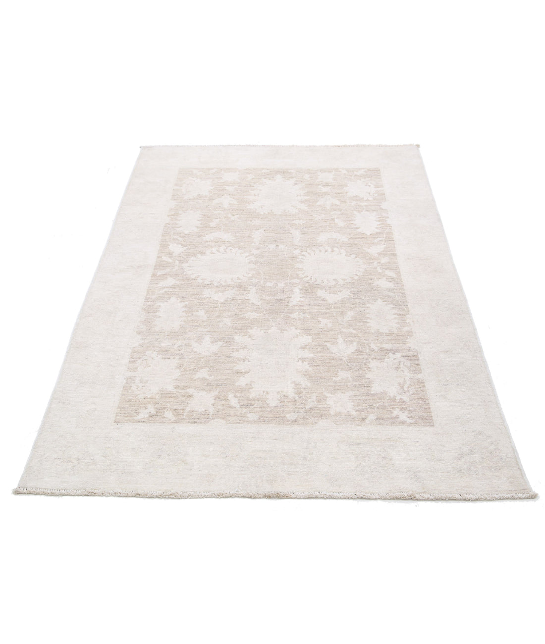 Serenity 3'10'' X 5'10'' Hand-Knotted Wool Rug 3'10'' x 5'10'' (115 X 175) / Brown / Ivory