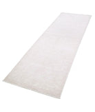 Serenity 2'8'' X 8'3'' Hand-Knotted Wool Rug 2'8'' x 8'3'' (80 X 248) / Grey / Ivory