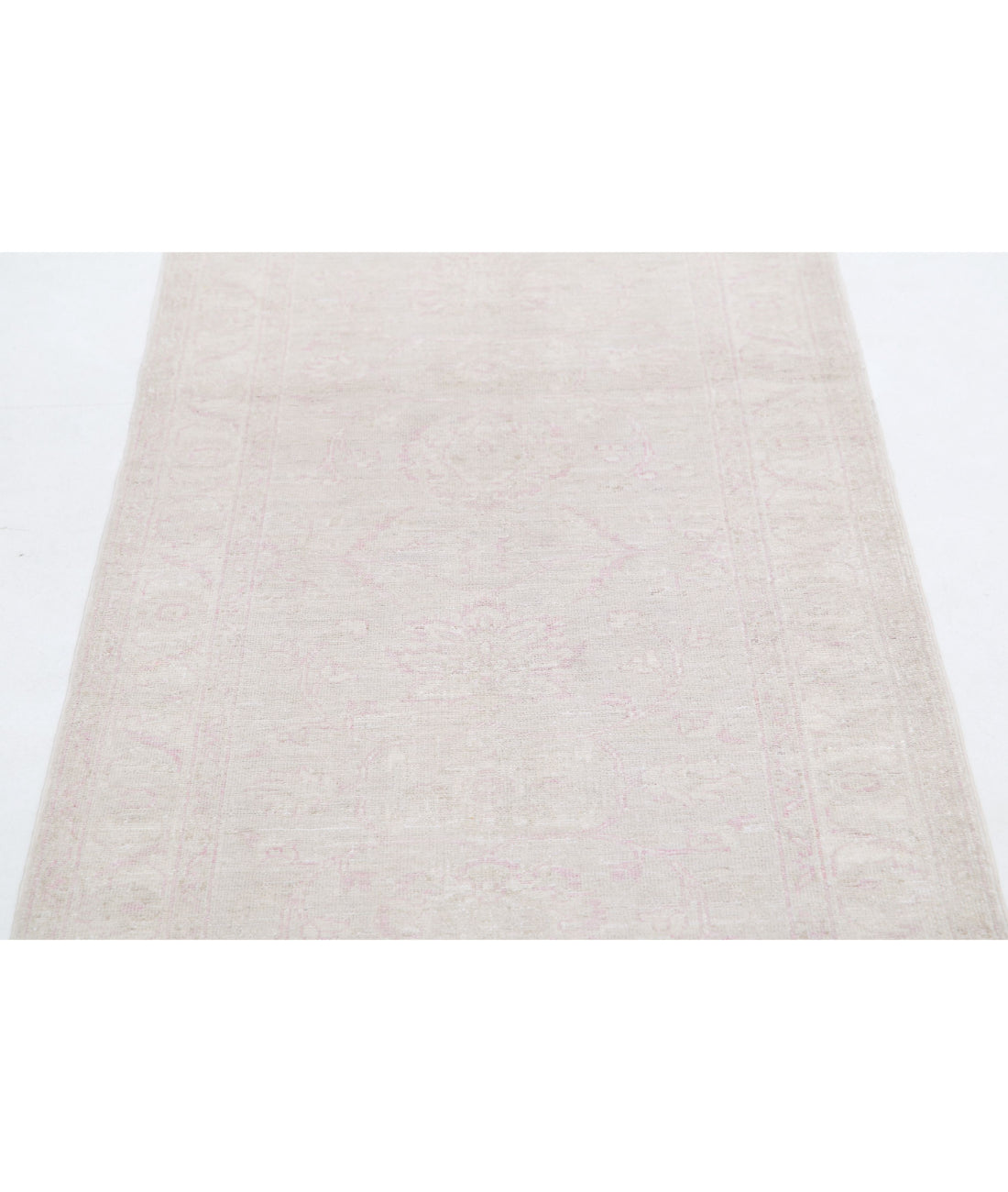 Serenity 2'8'' X 8'3'' Hand-Knotted Wool Rug 2'8'' x 8'3'' (80 X 248) / Grey / Ivory