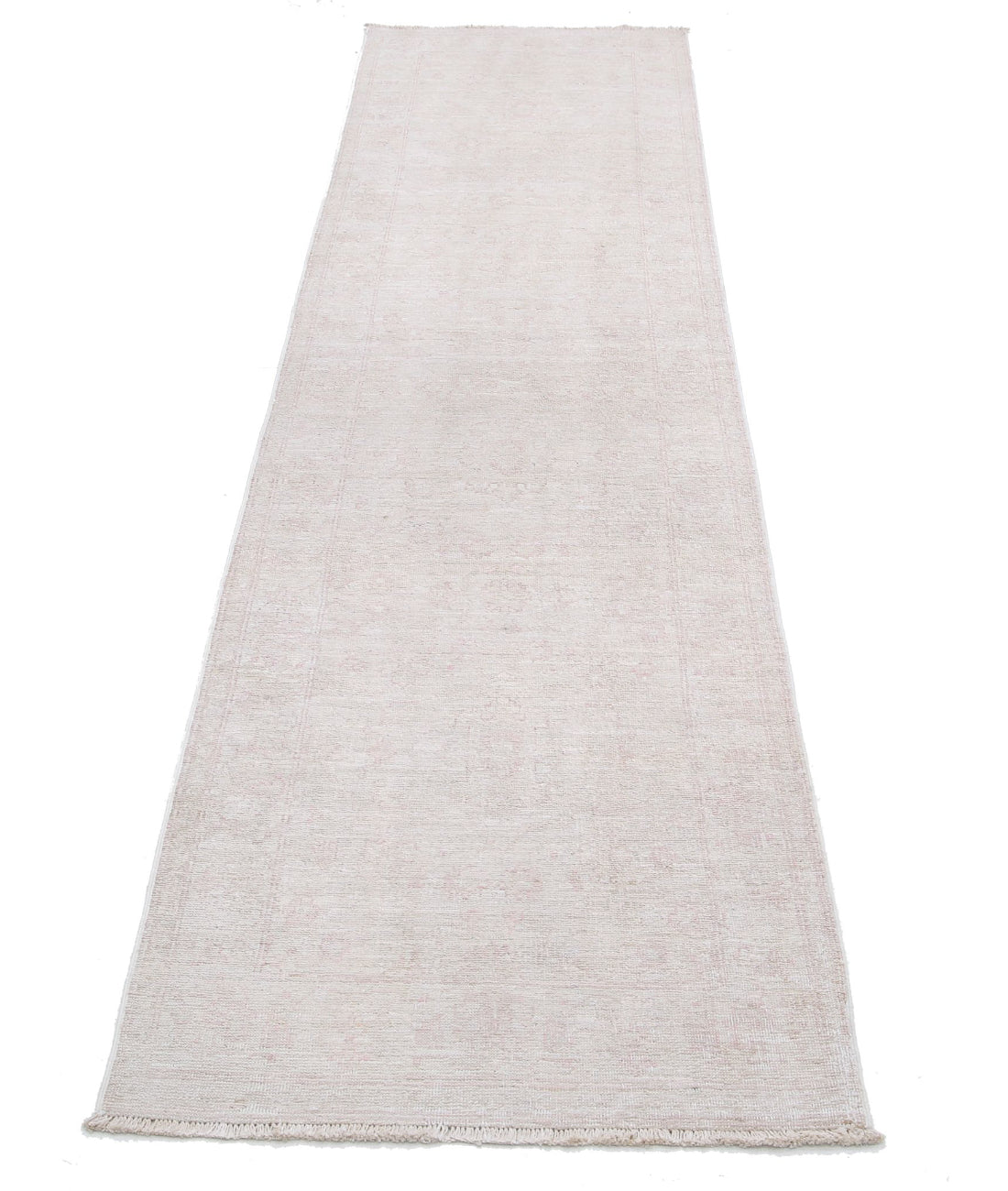 Serenity 2'5'' X 9'9'' Hand-Knotted Wool Rug 2'5'' x 9'9'' (73 X 293) / Ivory / Pink