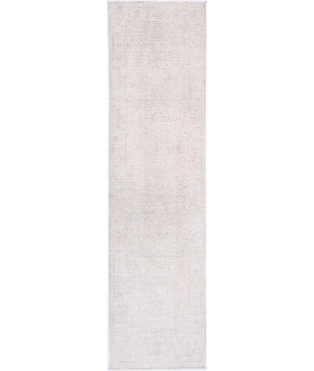 Serenity 2'5'' X 9'9'' Hand-Knotted Wool Rug 2'5'' x 9'9'' (73 X 293) / Ivory / Pink