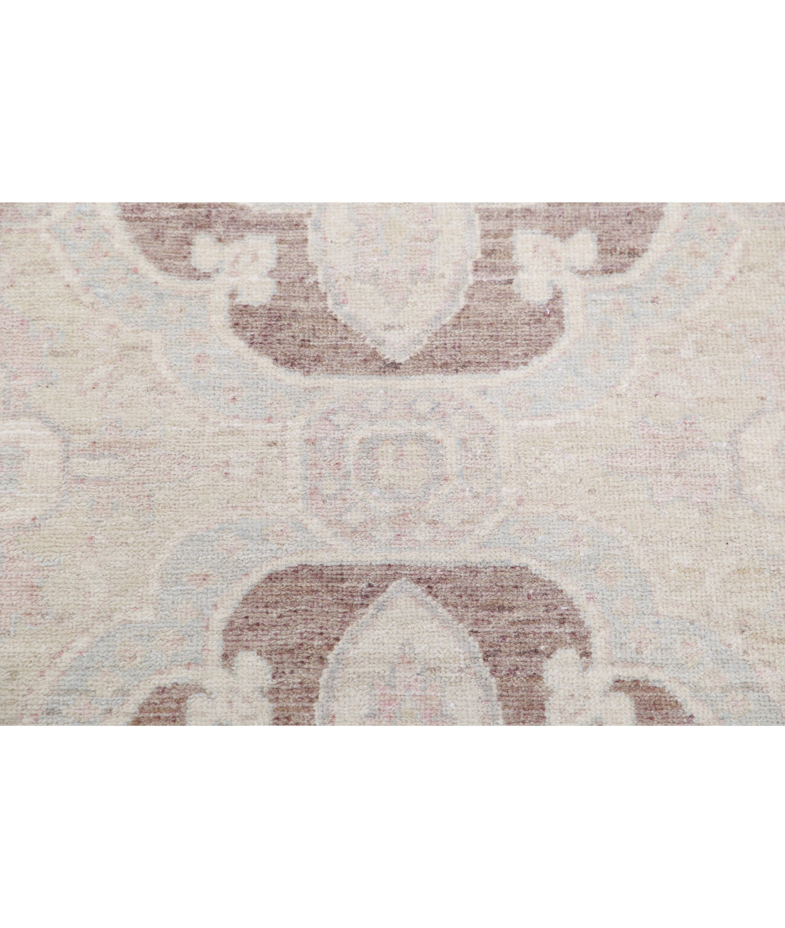 Serenity 2'6'' X 8'3'' Hand-Knotted Wool Rug 2'6'' x 8'3'' (75 X 248) / Brown / Ivory