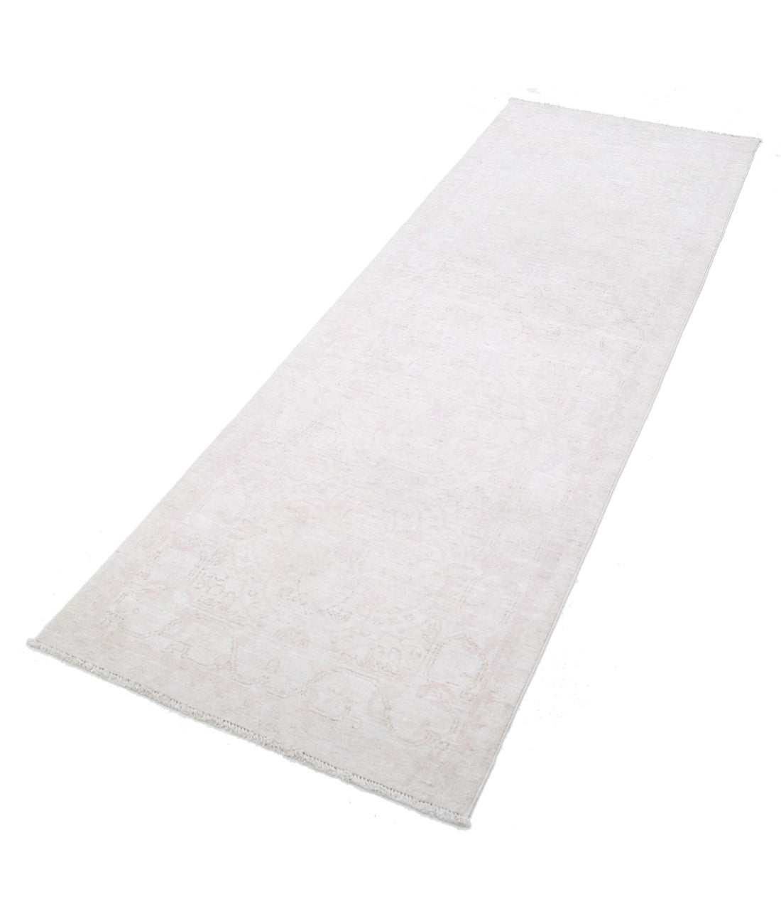 Serenity 2'8'' X 7'9'' Hand-Knotted Wool Rug 2'8'' x 7'9'' (80 X 233) / Ivory / Pink